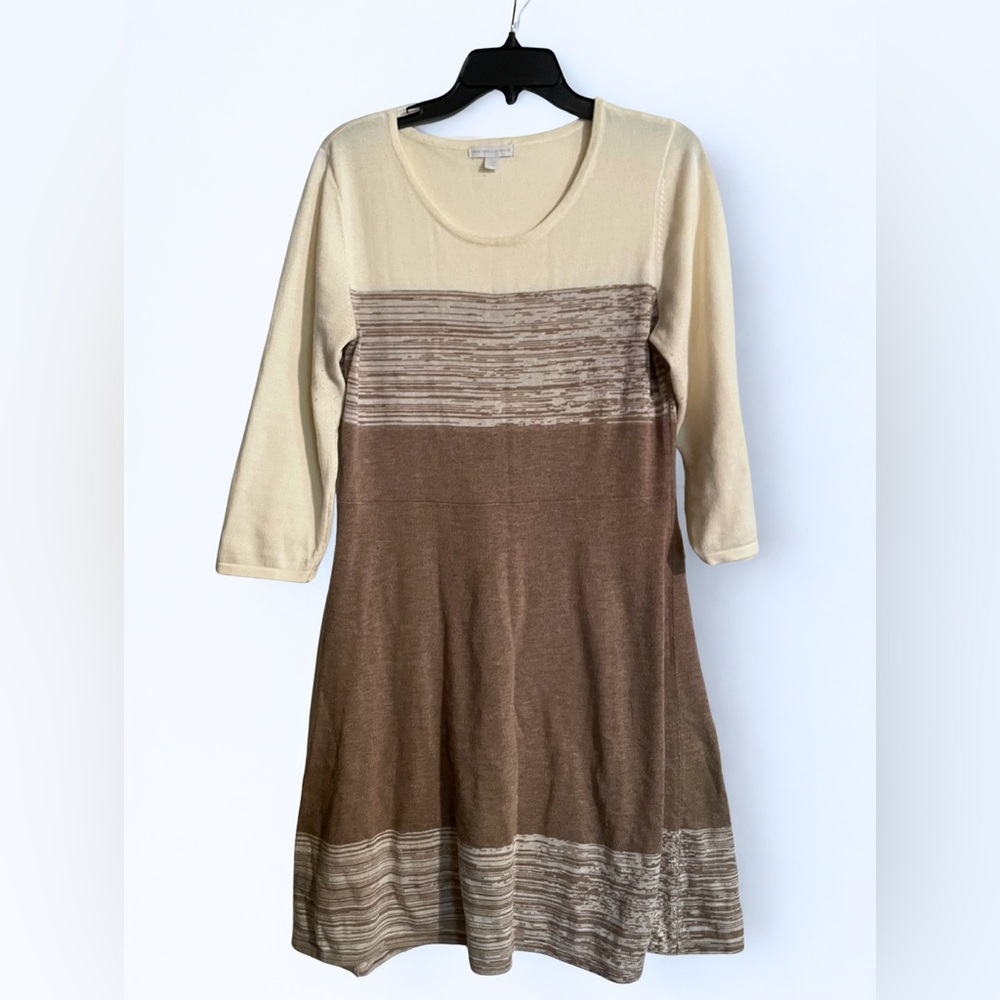 New York & Company Cream Knit Dress